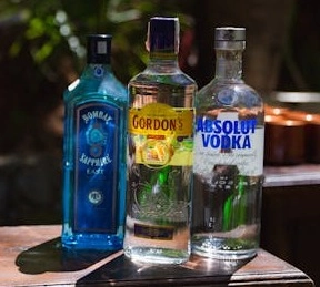 London dry gin and vodka bottles stocked at ABLO Liquor in Calgary